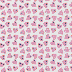 Printed Cotton LUCETTE White / Strawberry Milk